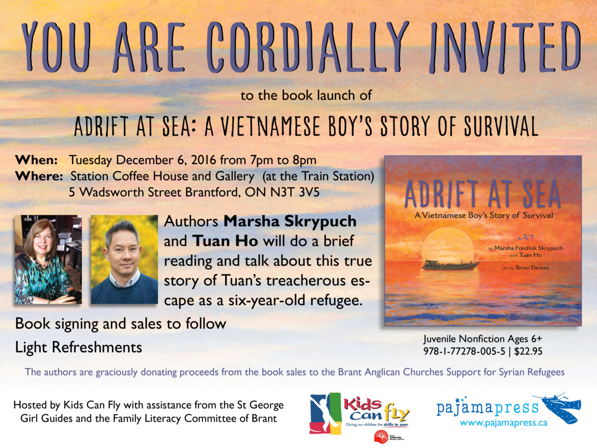 Book Launch December 6th for Adrift At Sea