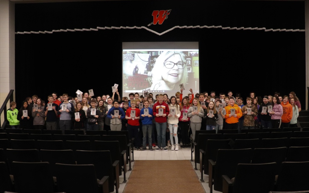 Pics from the other side of the screen -- Waukon Skype visit
