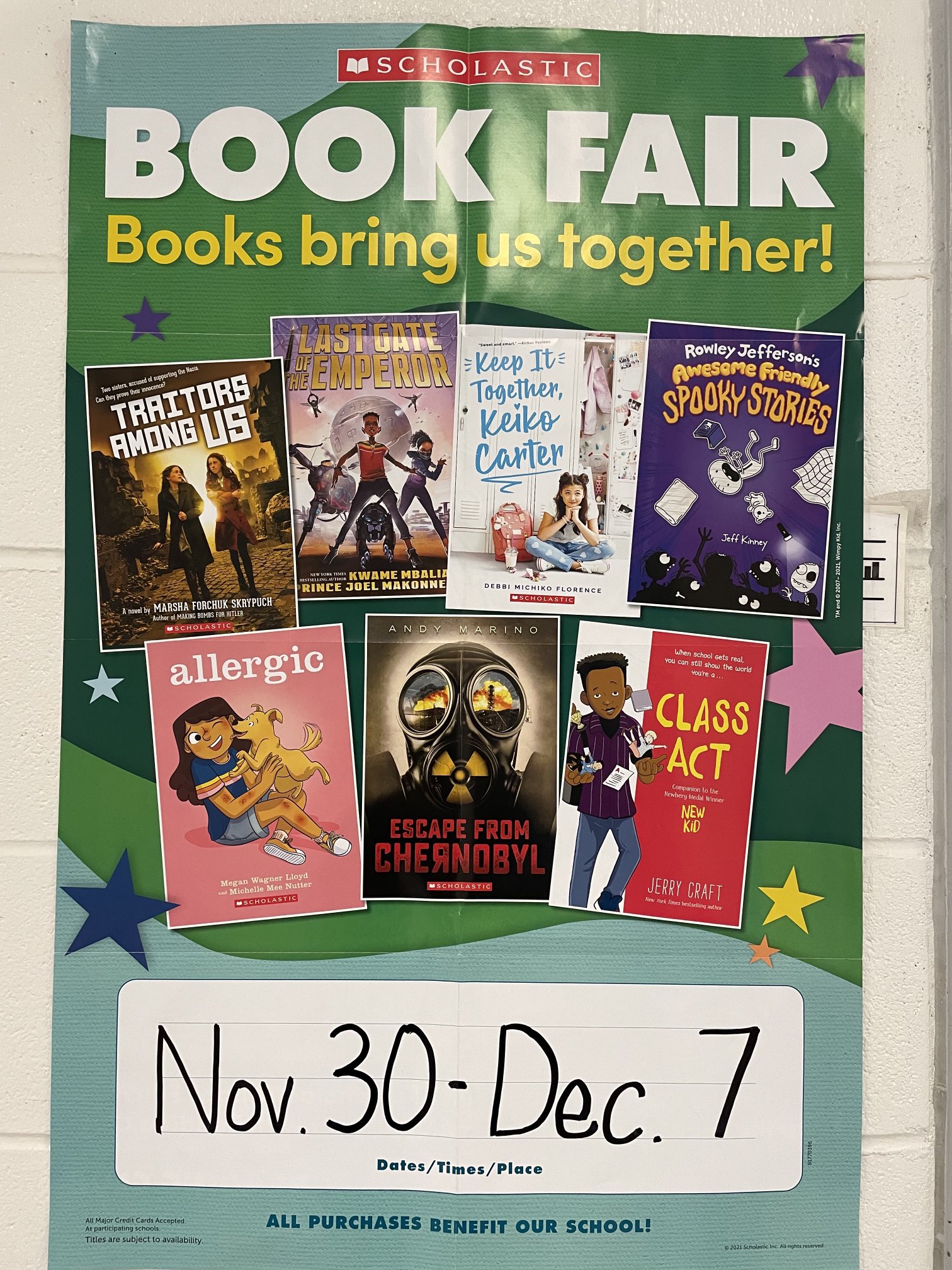 Love that Traitors is on the cover of this Scholastic Book Fair flyer! Marsha Forchuk Skrypuch